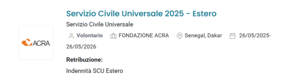 servizio civile 2025